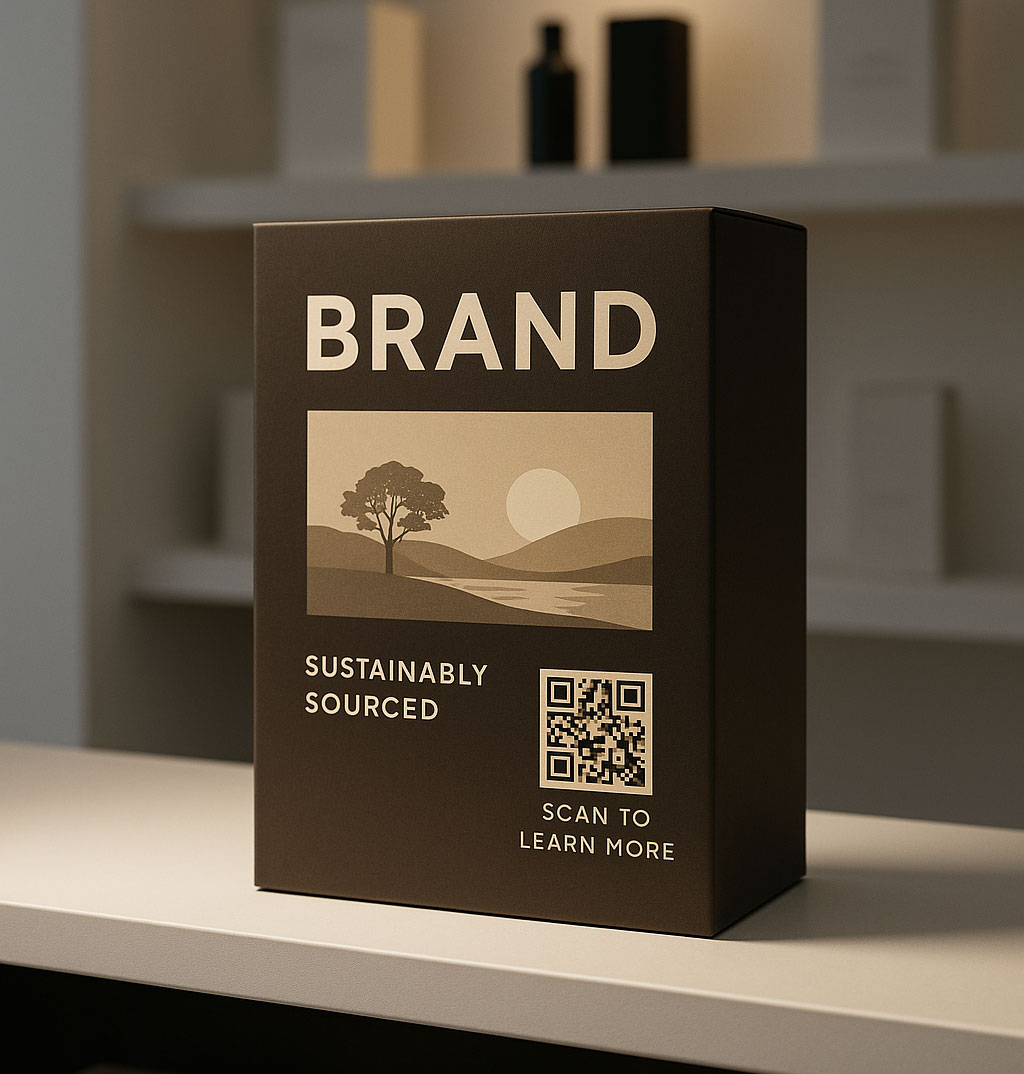 Brand packaging on a shelf