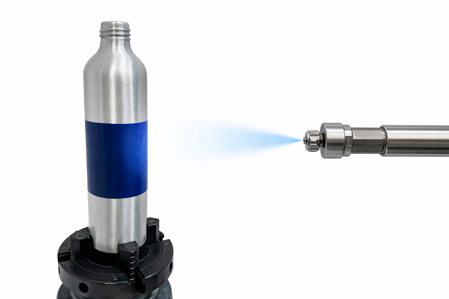 Representative image of Nordson spray onto aluminium bottle